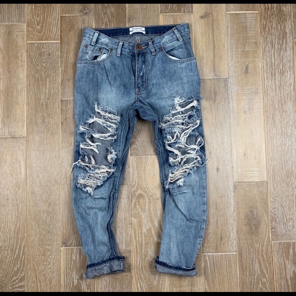 One Teaspoon Saints Destroyed Boyfriend Jeans - Picture 5 of 8